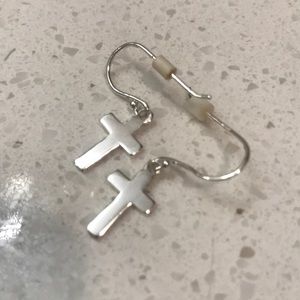 Cross earings (silver)